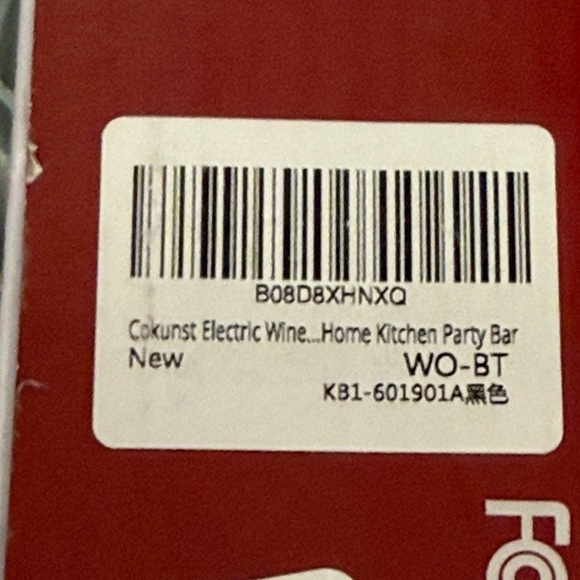 Electric Wine Opener Battery Powered Sleek Black Design - Picture 3 of 8